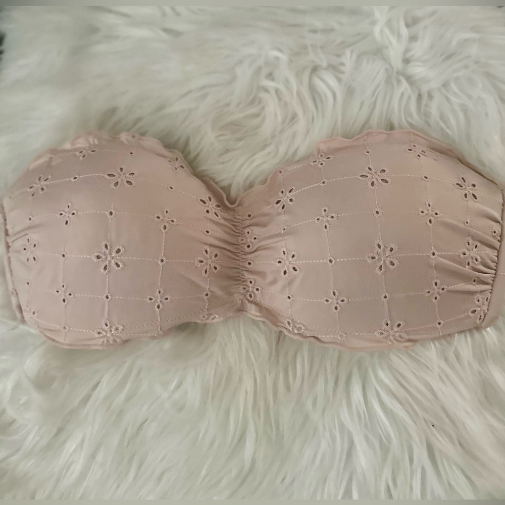 H&M pink tube bikini top
